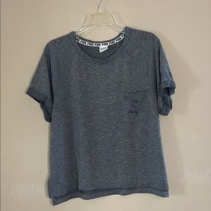 PINK Victoria's Secret Gray Short Sleeve Tee